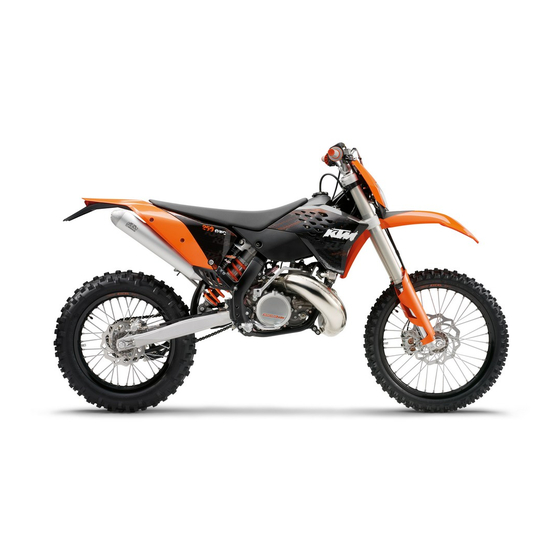 KTM 250 EXC-F EU 2009 Setup Instructions
