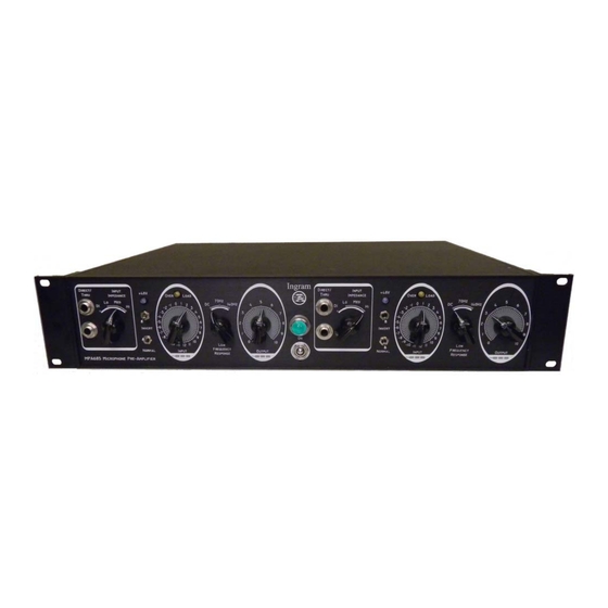 Ingram Engineering MPA685 Preamplifier Manuals