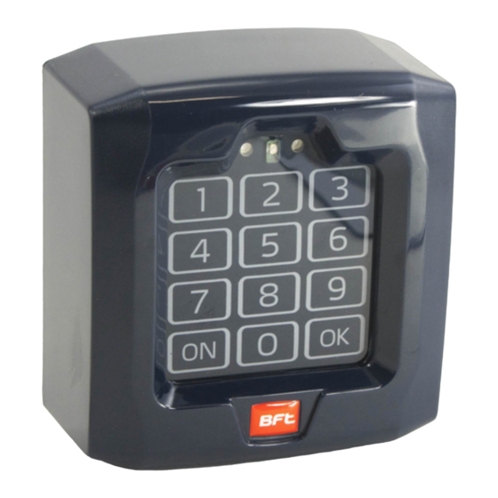 BFT Q.BO TOUCH Installation Manual