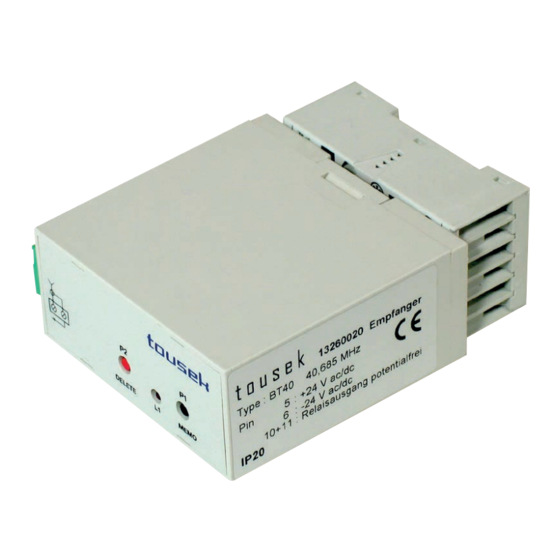 tousek BT 40 Series Connection And Installation Manual