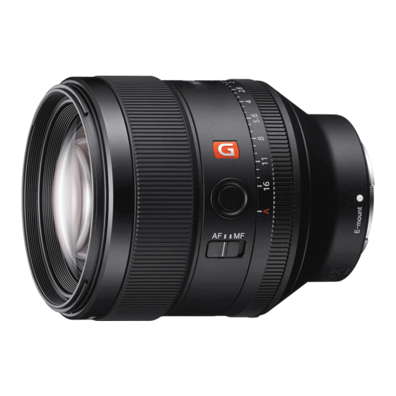 Sony SEL85F14GM Service Manual