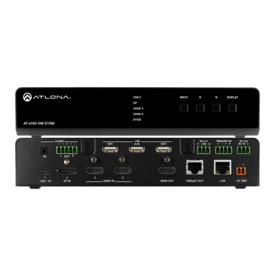 Atlona SW-510W-EU-KIT Installation Manual