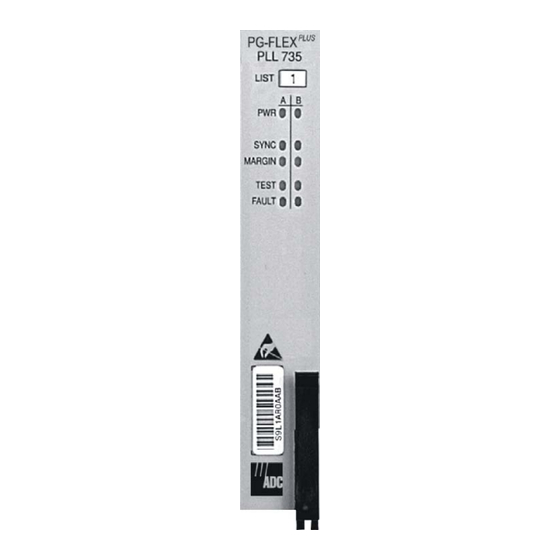 ADC PG-FLEXPLUS PLL-735 Manuals