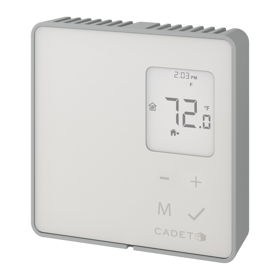 CADET TEP Series Programmable Electronic Line Voltage Thermostat Manual