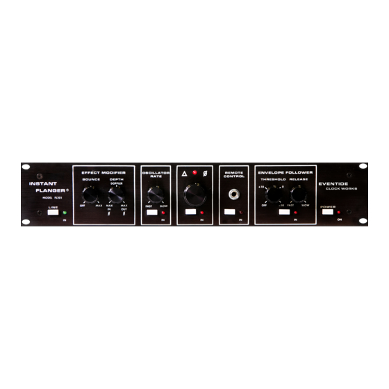 Eventide INSTANT FLANGER FL201 Instruction Manual