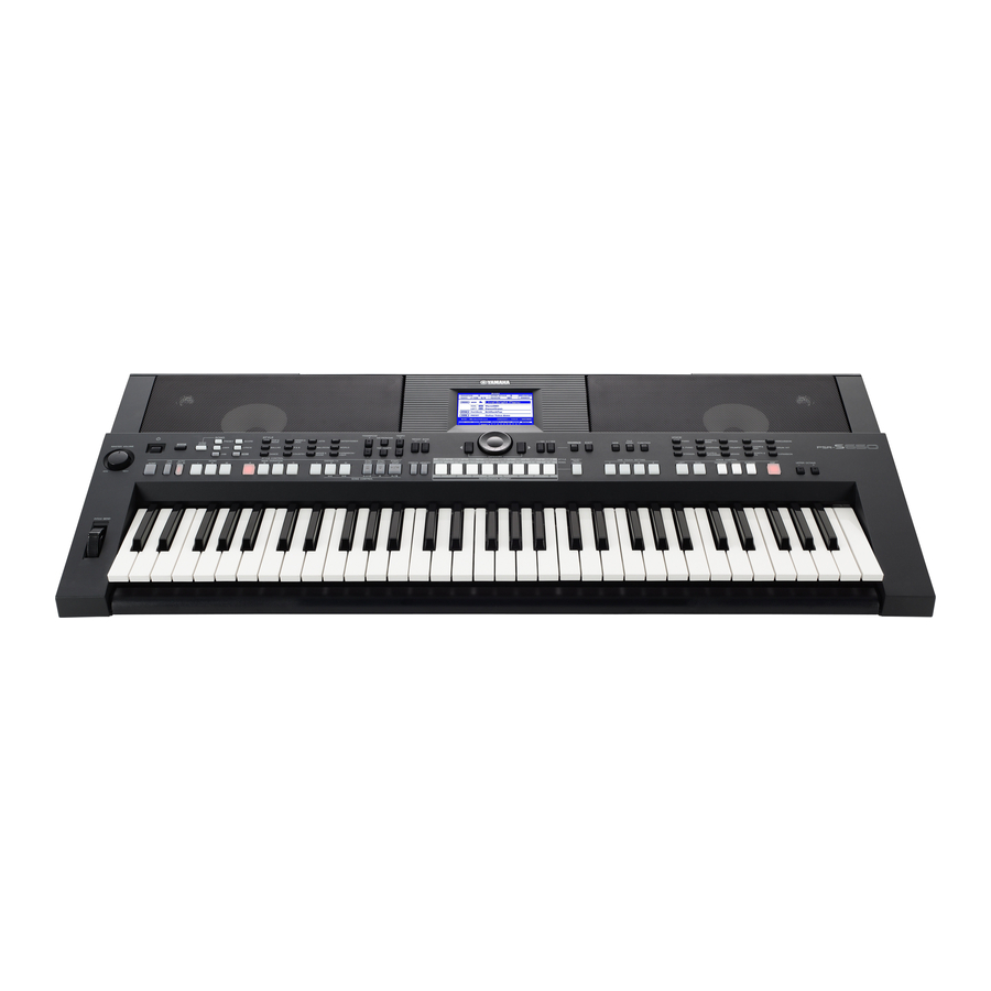 Yamaha PSR-S650 Reference