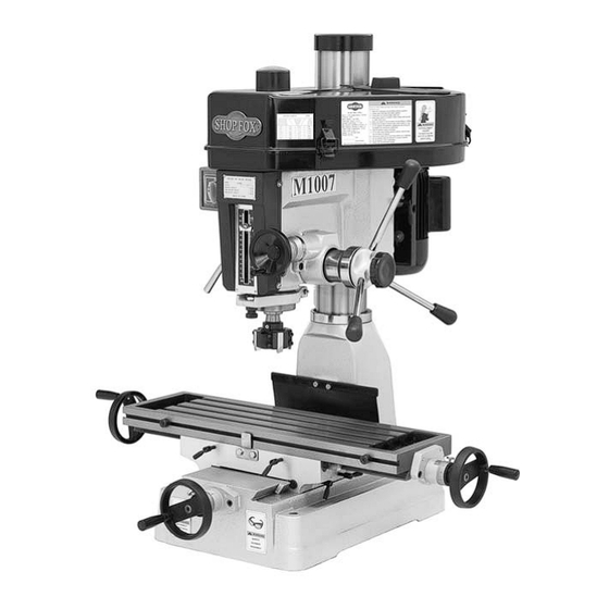 Shop fox M1007 Instruction Manual