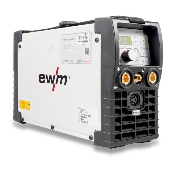 EWM Picotig 200 TG Operating Instructions Manual
