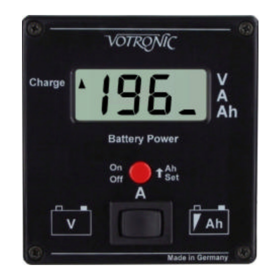 Votronic 1218 Installation And Operating Manual