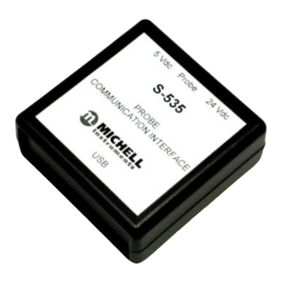 Michell Instruments S-535 Manuals