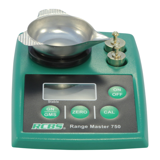 RCBS RangeMaster 750 Product Instructions