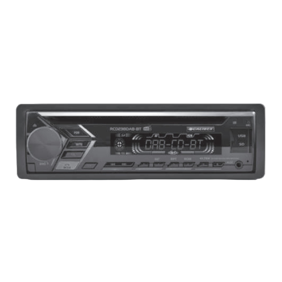 Caliber RCD 238DAB-BT Quick Start Manual