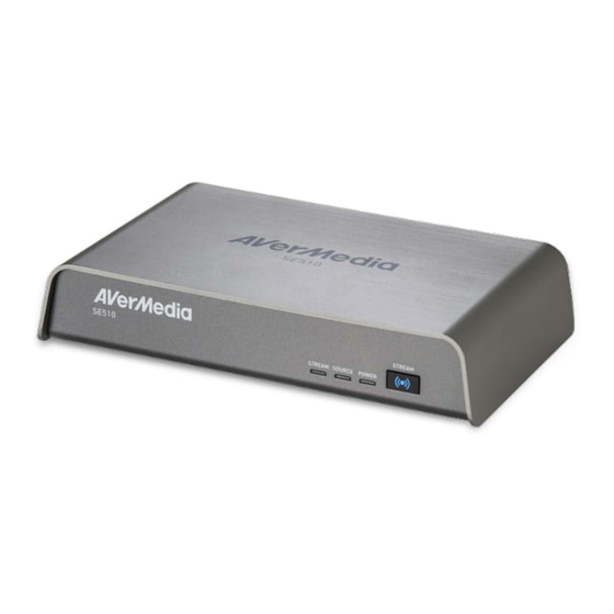 Avermedia AVerCaster SE510 User Manual