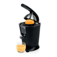 Princess Nova BLACK STEEL JUICER Instruction Manual