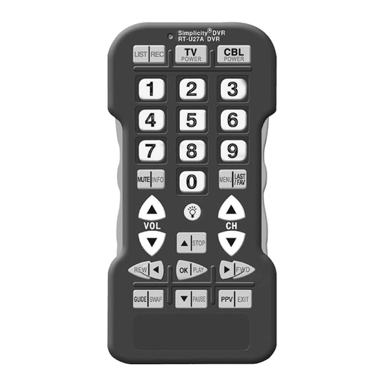 Contec Simplicity DVR RT-U27A DVR Programming And Operating Instructions