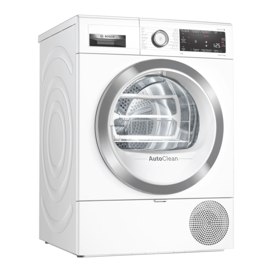 Bosch WTX88RH9GC Installation And Operating Instructions Manual