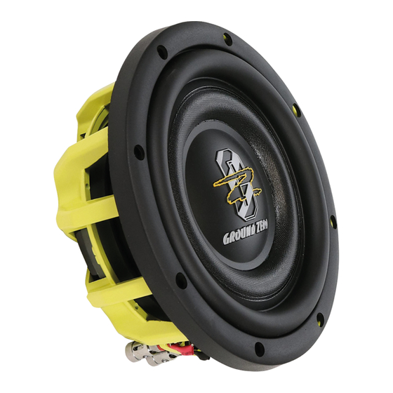 Ground Zero GZHW 25SPL Owner's Manual