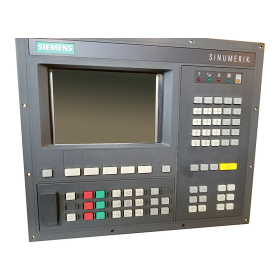 Siemens Sinumerik 810T Manuals