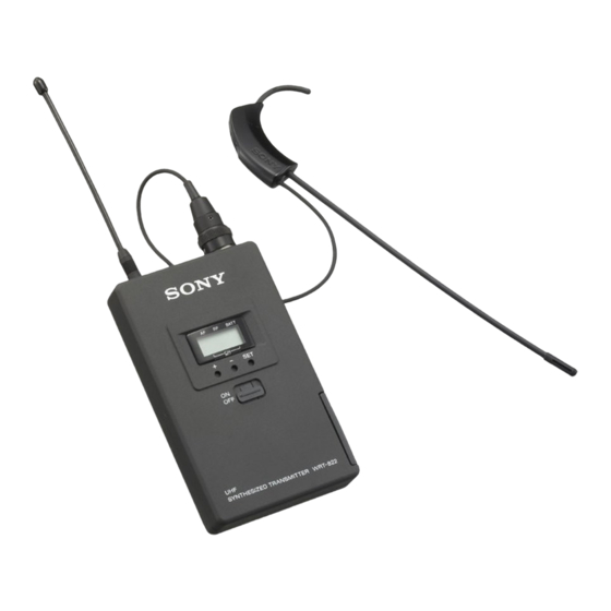 Sony WRT-822B Manuals