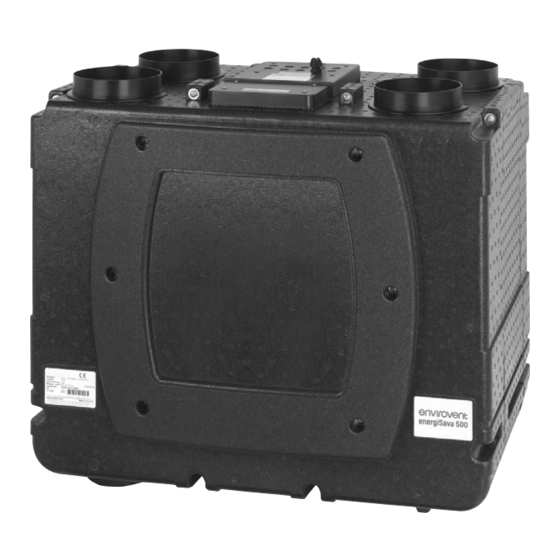 Envirovent energiSava 500 Installation Manual For Engineer / Installer