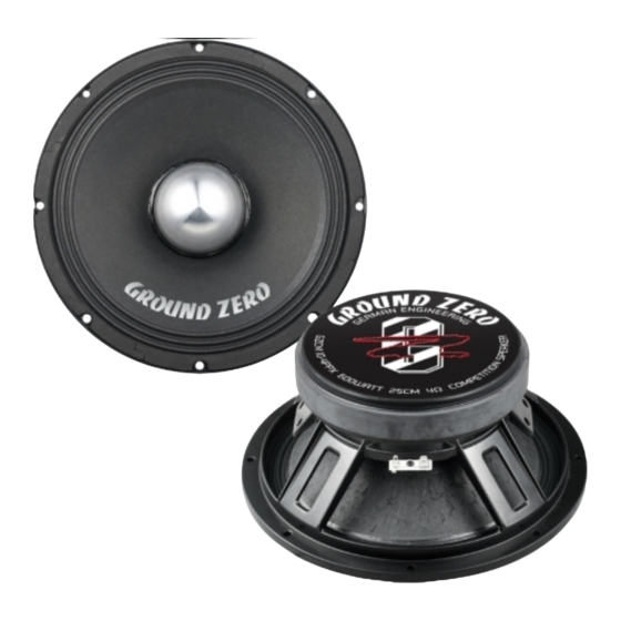 Ground Zero COMPETITION GZCM 10-4PPX Owner's Manual