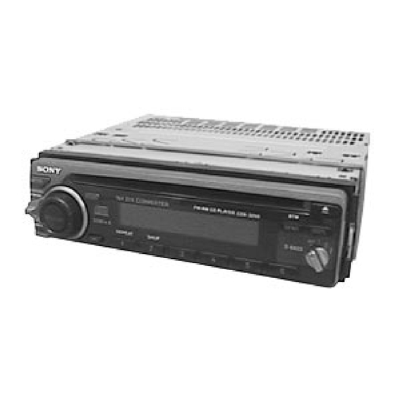 Sony CDX-3250 Installation/Connections