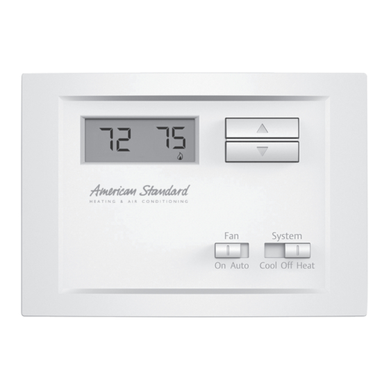 American Standard ACONT102 Installation And User Manual