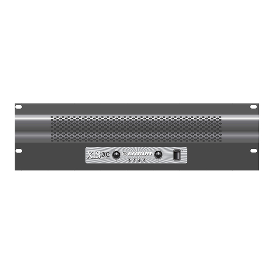 Crown XL Series Power Amplifier Manuals