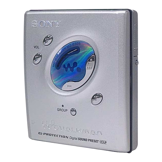 Sony MZ-E505 Service Manual