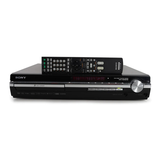 Sony HCD-HDX500 - Dvd/receiver Component For Home Theater System Service Manual