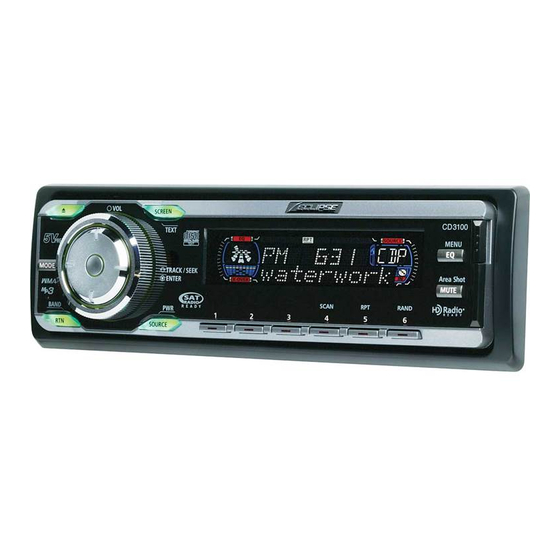Eclipse CD3100 Instructions