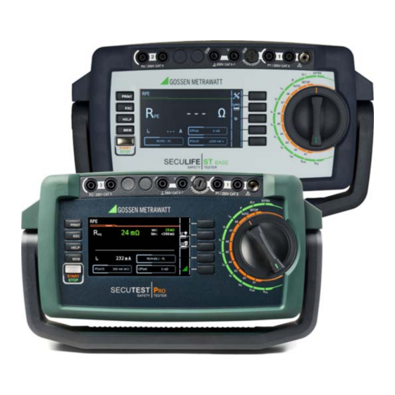 Gossen MetraWatt SECUTEST BASE Operating Instructions Manual