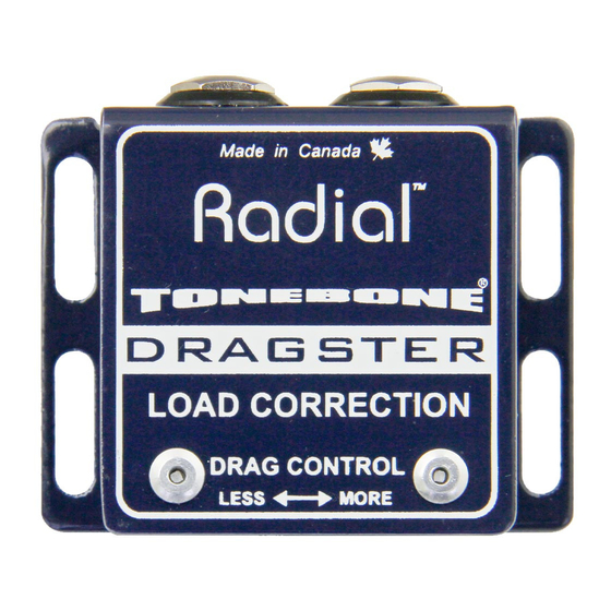Radial Engineering Dragster Quick Start