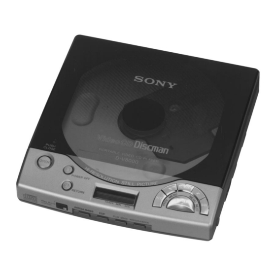 Sony D-V8000 Manuals