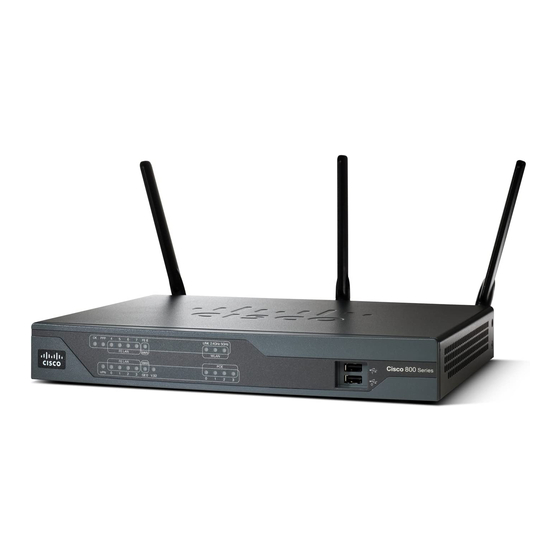 Cisco 881W - Integrated Services Router Wireless Hardware Installation Manual