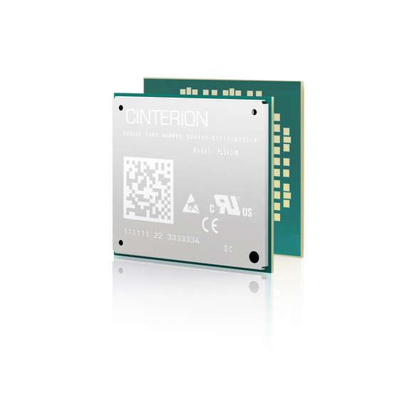 Gemalto Cinterion PLS62-W User Manual