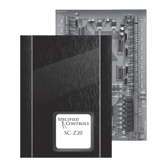 Specified Controls SC-Z20 Installation Manual
