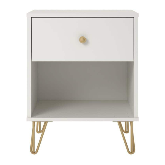 Novogratz 5391015COM White Nightstand Manuals
