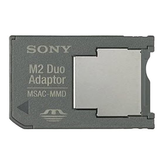 Sony M2 MSAC-MMD Operating Instructions