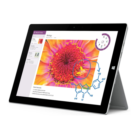 Microsoft Surface 3 Quick Start Manual