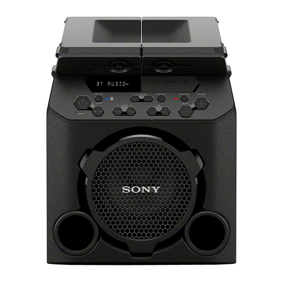 Sony GTK-PG10 Pairing And Connecting