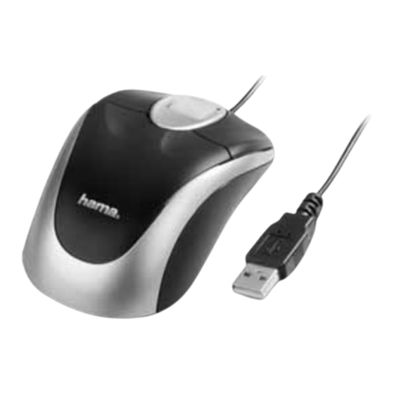 Hama Optical Mouse Operating	 Instruction