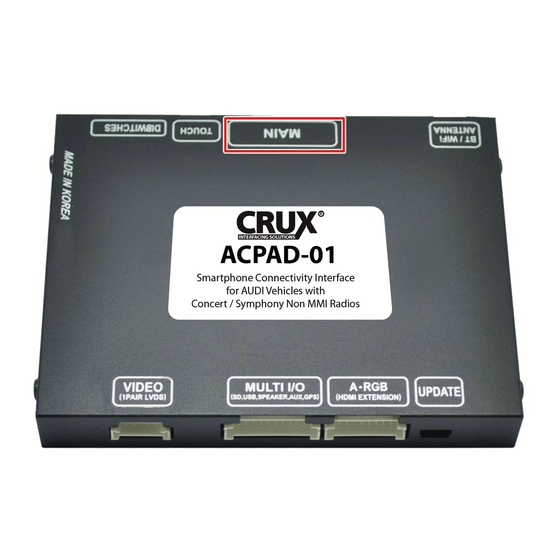 Crux ACPAD-01W Manuals
