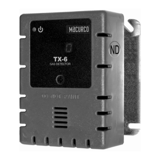 Macurco TX-6-ND User Instructions