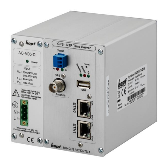 hopf Elektronik GmbH 8030NTS/GPS Technical Manual