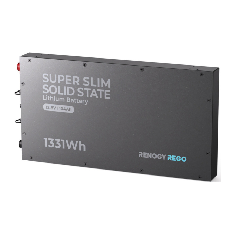 Renogy REGO Series, RBT12104LFP-SSL-BT-G1 Manual