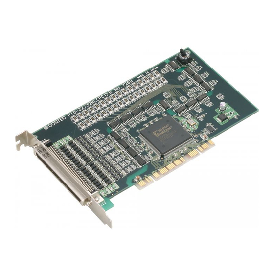 Contec PIO-32/32RL(PCI)H Manual