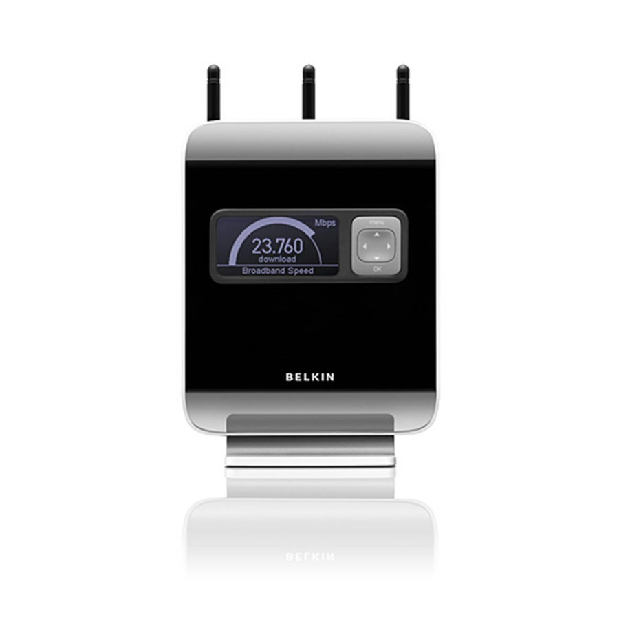 Belkin Vision Wireless Router N1 User Manual