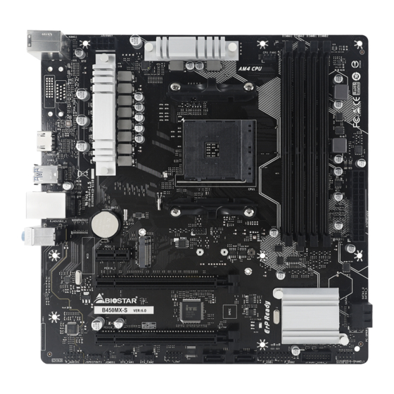 Biostar B450MX Motherboard Manuals