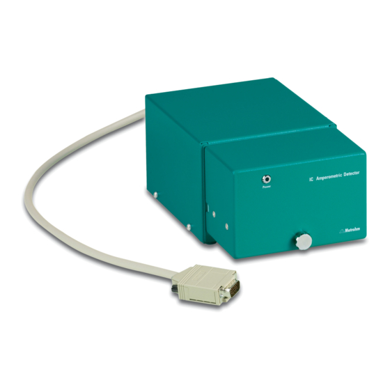 Metrohm IC Amperometric Detector Manual
